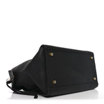 Bullhide Calfskin Medium Ring Bag Black