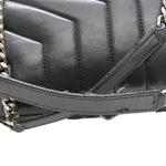 Calfskin Y Quilted Monogram Medium Loulou Chain Satchel Storm