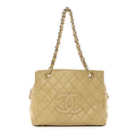 Caviar Quilted Petit Timeless Tote PTT Beige