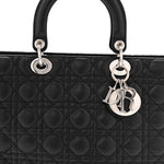 Lambskin Cannage Large Lady Dior Black