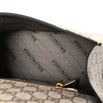 X GUCCI GG Supreme Monogram Small Hourglass Top Handle Bag Beige Ebony