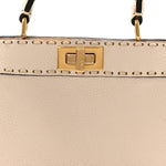Cuoio Roma Sellerissima Nappa Sintetica Tape Stitch Small Peekaboo I SEE U Satchel Camelia