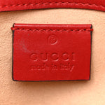 Calfskin Matelasse Super Mini GG Marmont Shoulder Bag Hibiscus Red