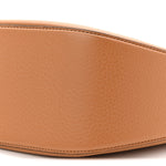 Grainy Calfskin Small Vlogo Moon Hobo Bag Saddle Brown