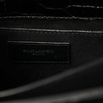 Calfskin Crocodile Embossed Medium Monogram Sunset Black