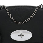 Glossy Goatskin Small Lily Flap Black