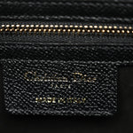 Grained Calfskin Saddle Bag With Strap Black
