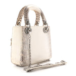 Niloticus Crocodile Himalaya Crystal Mini Lady Dior White