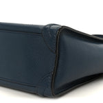Drummed Calfskin Nano Luggage Navy Blue