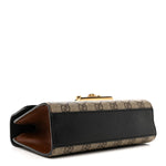 GG Supreme Monogram Calfskin Small Padlock Shoulder Bag Beige Black Cuir