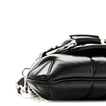 Nappa Vertical Matelasse Small Maxi Horsebit Chain Shoulder Bag Black