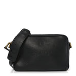 Glace Calfskin Embossed Logo Crossbody Black