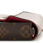 Monogram Pochette Felicie Chain Wallet Fuchsia