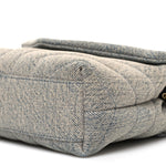 Denim Y Quilted Monogram Toy Loulou Crossbody Bag Grey