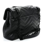 Soft Calfskin Matelasse Medium GG Marmont Shoulder Bag Black