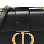 Smooth Calfskin 30 Montaigne Flap Bag Black