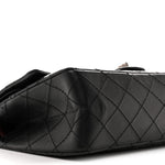 Aged Calfskin Quilted 2.55 Reissue 225 Flap  Black