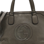 Metallic Cellarius Calfskin Small Soho Top Handle Satchel Sasso