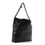 Shiny Calfskin Quilted Small Chanel 22 Black