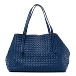 Nappa Intrecciato Medium Cesta Tote Cobalt