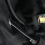 Aged Calfskin Pony Hair Quilted Small Miss Pony Drawstring Tote Black