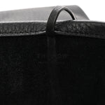 Grained Calfskin Small N/S Hook Tote Black