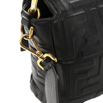 Nappa FF 1974 Embossed Large Baguette Black