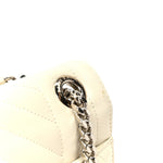 Grain De Poudre Textured Mixed Matelasse Large Triquilt Monogram Satchel Porcellana