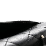 Caviar Quilted Jumbo Kelly Flap Black