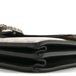 GG Supreme Monogram Medium Dionysus Shoulder Bag Black