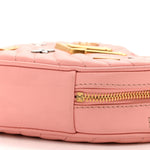 Calfskin Embellished New Wave Love Lock Heart Bag Rose Pomettes