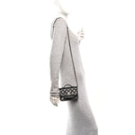 Caviar Quilted Business Affinity Clutch With Chain Black