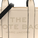 Grained Calfskin Small The Tote Bag Ivory Black