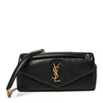 Plunged Lambskin Calypso Black