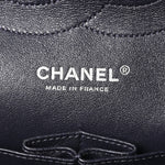 Lambskin Quilted Jumbo Double Flap Navy