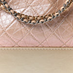 Iridescent Aged Calfskin Quilted Medium Gabrielle Hobo Light Pink