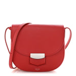 Grained Calfskin Small Trotteur Coquelicot