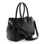 Smooth Calfskin Mini Bel Air Carry All Bag Black