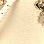 Lizard Mini Lady Dior White