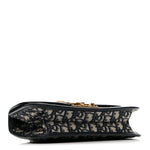 Oblique Small DiorAddict Flap Bag Navy Blue