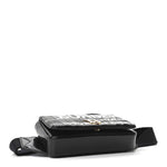 Patent Quilted Horseferry Print Lola Bum Bag Black