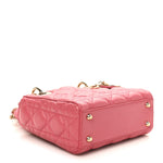 Lambskin Cannage Mini Lady Dior Pink