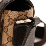 Monogram Flap Messenger Bag Beige Dark Brown