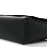 Grainy Calfskin Note Crossbody Bag Black