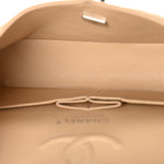 Caviar Quilted Small Double Flap Beige