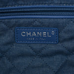 Denim Quilted Chanel 22 Blue