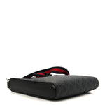 GG Supreme Monogram Web Small Flat Messenger Bag Black Grey