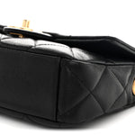 Caviar Quilted Small Twist Your Buttons Flap Black