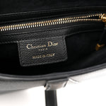 Grained Calfskin Saddle Bag Black
