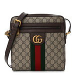 GG Supreme Monogram Web Small Ophidia Messenger Bag Brown